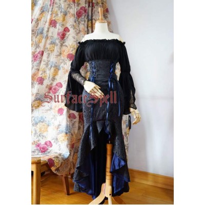 Surface Spell Gothic Mermaid Corset Tail Skirt